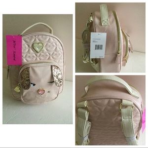 BETSEY JOHNSON Bunny Kitsch Blush Pink Quilted